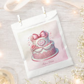 Dekorativer Kuchen Pink Bow Gefallen Taschen Geschenktütchen (Ausgeschnitten)