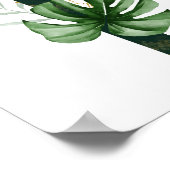 Dekorativer Letter T mit tropischen Blätter Poster (Ecke)