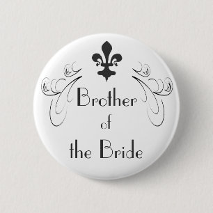 Dekorativer Lilien-Bruder des Braut-Knopfes Button