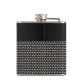 Dekorativer Metalllook Monogrammierte Flasche Flachmann (Rückseite)