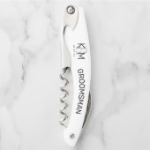 Dekorativer moderner Hochzeitsstift B ID887 Kellnermesser (Vorderseite)