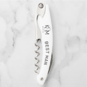 Dekorativer moderner Hochzeitsstift B ID887 Kellnermesser (Vorderseite)