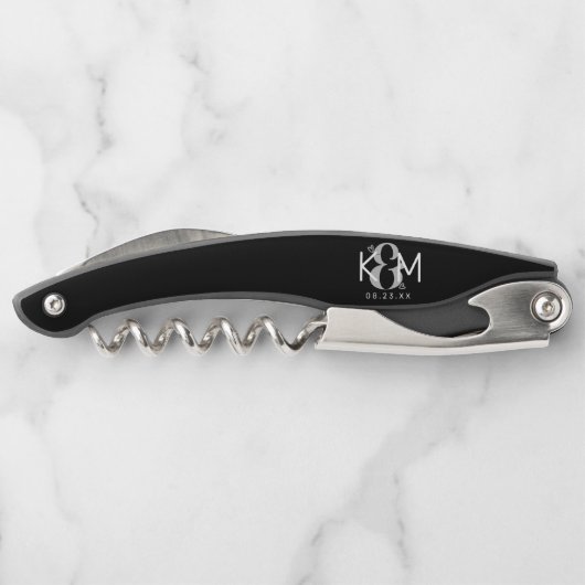 Dekorativer moderner Hochzeitsstift W ID887 Kellnermesser (Rückseite)