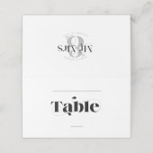 Dekorativer moderner Hochzeitstisch Pinstripe ID88 Platzkarte (Außenseite Aufgefaltet)