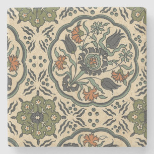 Dekorativer persischer Fliesen-mit Blumenentwurf Steinuntersetzer