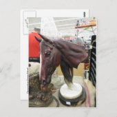 Dekorativer Pferdekopf Postkarte (Vorne/Hinten)