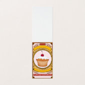 Dekorativer Pink Gold Cupcake Logo Cupcake Maker Visitenkarten (Außenseite Aufgefaltet)
