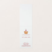 Dekorativer Pink Gold Cupcake Logo Cupcake Maker Visitenkarten (Innenseite Aufgefaltet)
