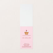 Dekorativer Pink Gold Cupcake Logo Cupcake Maker Visitenkarten (Innenseite Aufgefaltet)