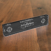 Dekorativer RECHTSANWALT am GESETZESschwarzen u. Namensplakette (Seite)