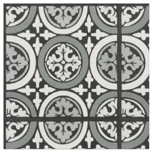 Dekorativer Renaissance-Rosette-Fliesen-Entwurf Stoff
