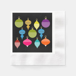 Dekorativer Retro-Weihnachtsdekorationsball Serviette