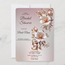 Dekorativer rosa floraler Brautdusche