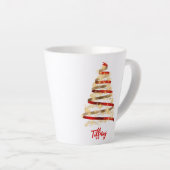 Dekorativer Rot- und Gold-Weihnachtsbaum Milchtasse (Rechte Ecke)