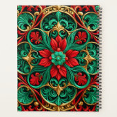 Dekorativer Roter Grüner Urlaub Planer (Rückseite)