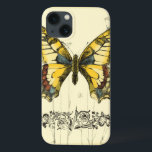 Dekorativer Schmetterling mit Wildblumen Case-Mate iPhone Hülle<br><div class="desc">Ein hell farbiger,  dekorativer Schmetterling ist das Thema dieses Stückes durch Jennifer Goldberger. Wildblumen werden auf den Seiten und unter den enormen Schmetterling gezeichnet. Eine reizende Pastellgrenze schließt die Szene ab. Bestellen Sie Ihren Druck heute!</div>