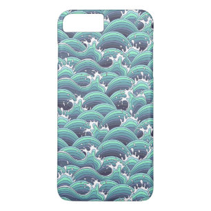 Dekorativer Seewellen-Hintergrund Case-Mate iPhone Hülle