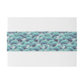 Dekorativer Seewellen-Hintergrund Einladungsbanderole (Rückseitenbeispiel)