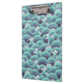 Dekorativer Seewellen-Hintergrund Klemmbrett (Links)