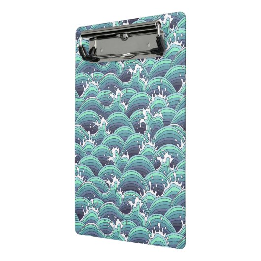 Dekorativer Seewellen-Hintergrund Mini Klemmbrett (Gewinkelt2)