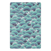 Dekorativer Seewellen-Hintergrund Mini Klemmbrett (Rückseite)