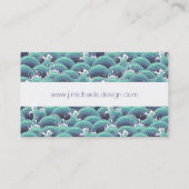 Dekorativer Seewellen-Hintergrund Visitenkarte (Rückseite)