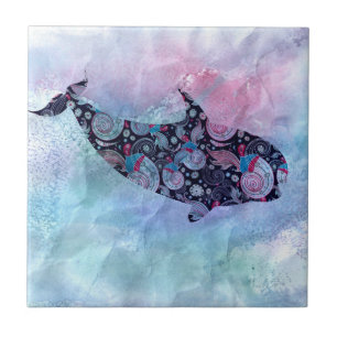 Dekorativer Silhouette-Wal Fliese