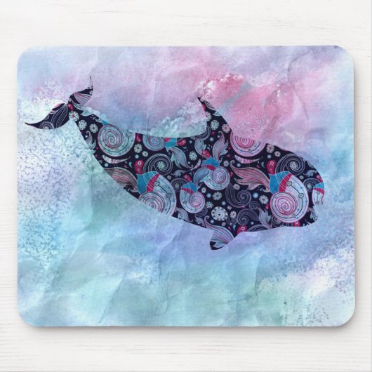 Dekorativer Silhouette-Wal Mousepad (Vorne)