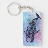 Dekorativer Silhouette-Wal Schlüsselanhänger (Vorderseite)