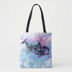 Dekorativer Silhouette-Wal Tasche