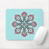 Dekorativer Snowflake Spaß Abstrakter Winter Mousepad (Mit Mouse)