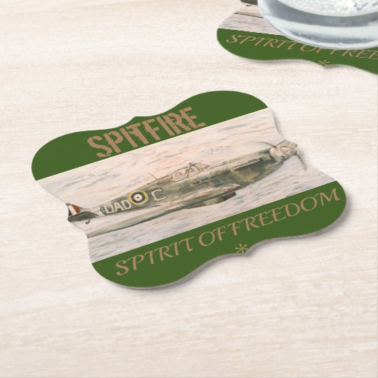 Dekorativer Spitfire-Untersetzer Untersetzer (angewinkelt)