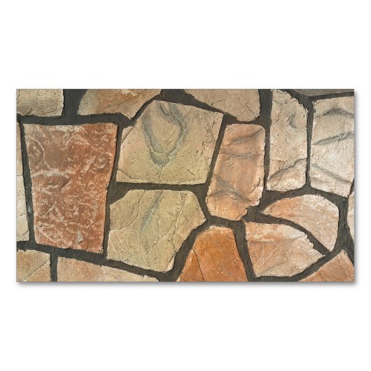 Dekorativer Stein, der Blick pflastert Magnetische Visitenkarte (Vorderseite)