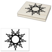 Dekorativer Stern Gummistempel (Stempel)