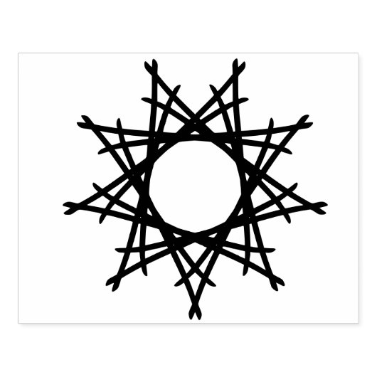 Dekorativer Stern Gummistempel (Prägung)