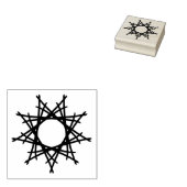 Dekorativer Stern Gummistempel (Stempel)