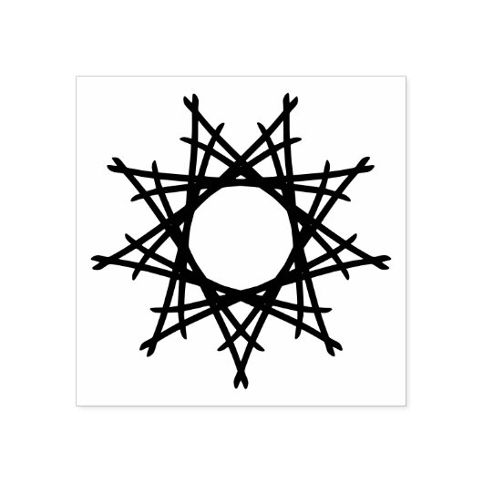 Dekorativer Stern Gummistempel (Prägung)