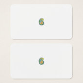 Dekorativer Stil, dunkelblau grün, Wattle (Vorne & Hinten)