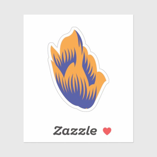 Dekorativer Stil, dunkelblau grün, Wattle Aufkleber (Blatt)