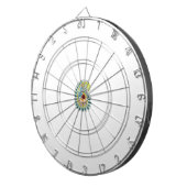 Dekorativer Stil, dunkelblau grün, Wattle Dartscheibe (Vorderseite rechts)