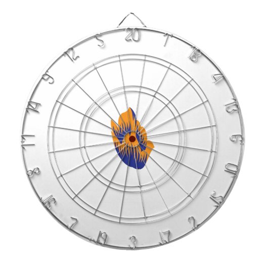 Dekorativer Stil, dunkelblau grün, Wattle Dartscheibe (vorne)