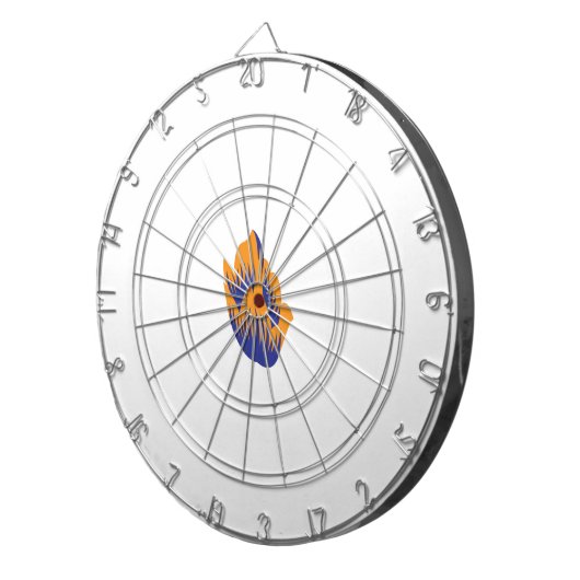 Dekorativer Stil, dunkelblau grün, Wattle Dartscheibe (Vorderseite rechts)