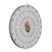 Dekorativer Stil, dunkelblau grün, Wattle Dartscheibe (Vorderseite Links)