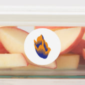 Dekorativer Stil, dunkelblau grün, Wattle Etiketten (Befestigt)