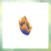 Dekorativer Stil, dunkelblau grün, Wattle Fensteraufkleber (Blatt 3)