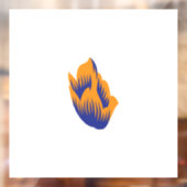 Dekorativer Stil, dunkelblau grün, Wattle Fensteraufkleber (Blatt 2)