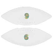 Dekorativer Stil, dunkelblau grün, Wattle Football (Paneele)