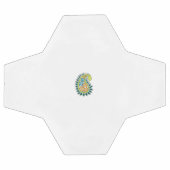 Dekorativer Stil, dunkelblau grün, Wattle Fußball (Flach)