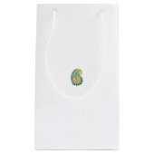 Dekorativer Stil, dunkelblau grün, Wattle Kleine Geschenktüte (Vorderseite)