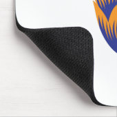 Dekorativer Stil, dunkelblau grün, Wattle Mousepad (Ecke)